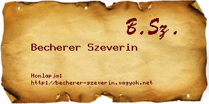 Becherer Szeverin névjegykártya